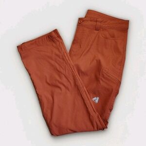 Eddie Bauer First Ascent Women's Orange Outdoor Active Hiking Pants Size 14